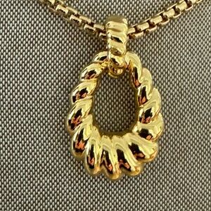 Veronese Italian 18K Gold Over Silver “Shrimp” Fashioned  Pendant